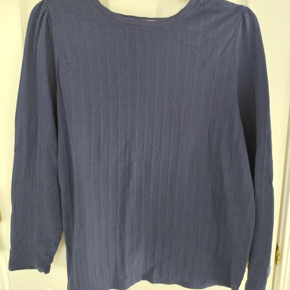 Croft & Barrow Classic Navy Crew Neck Sweater